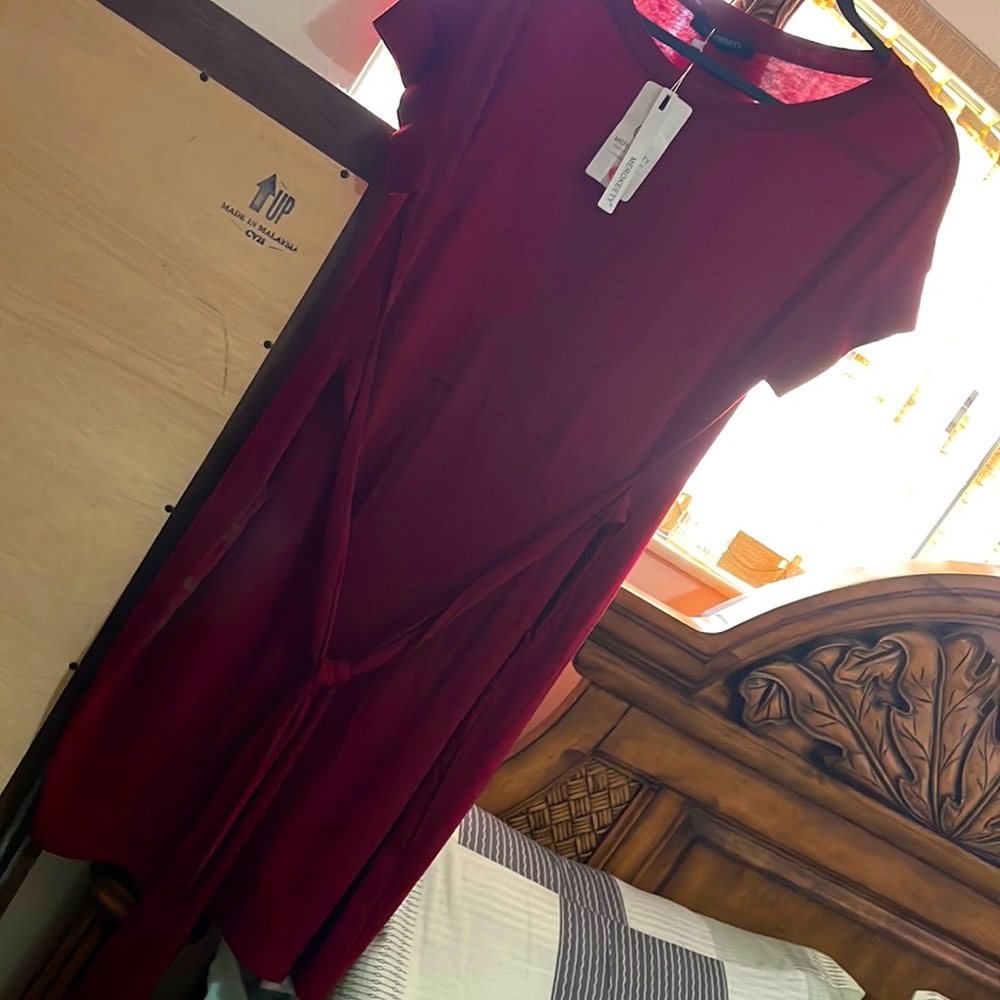Burgundy dress